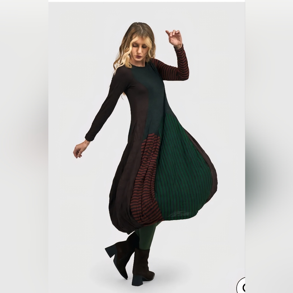 Alembica Striped Multicolor Long Sleeve Dress Size 1